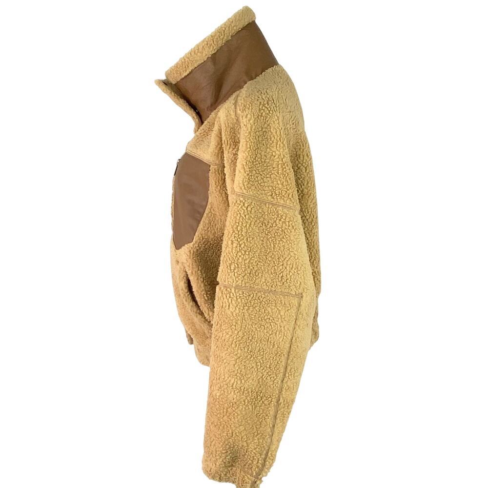 Polo Ralph Lauren Teddy Bear Fleece & Leather Cropped Jacket - Medium - Picture 5 of 13